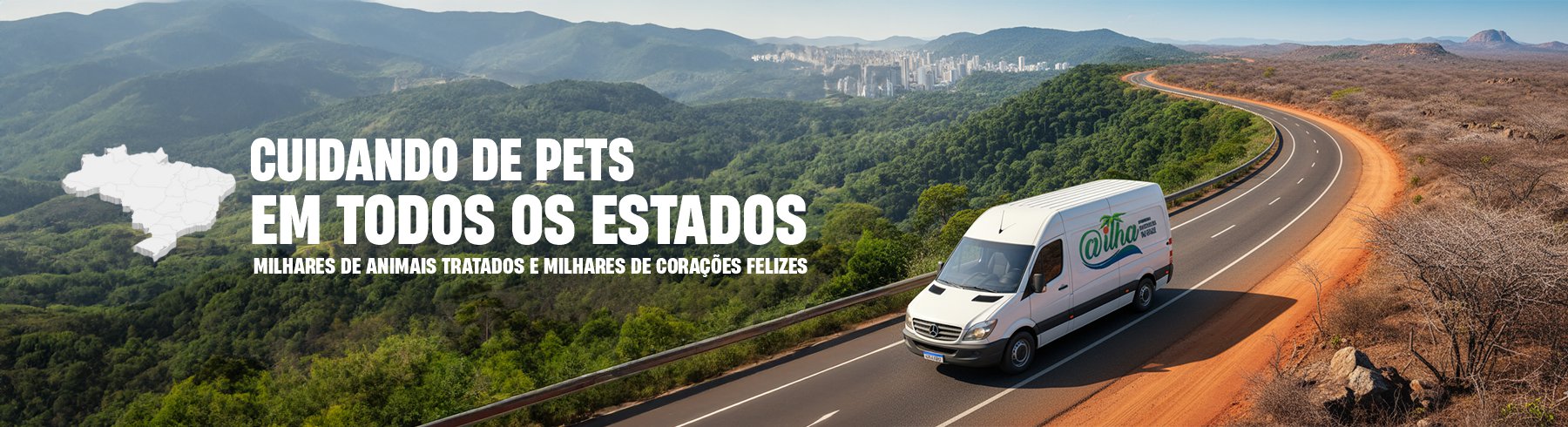 A Ilha entrega produtos para pets em todos os estados do Brasil